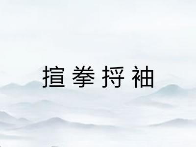 揎拳捋袖