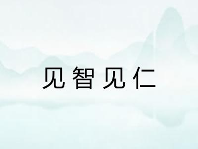 见智见仁