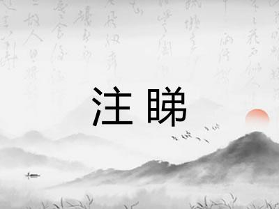 注睇