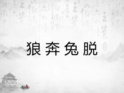 狼奔兔脱