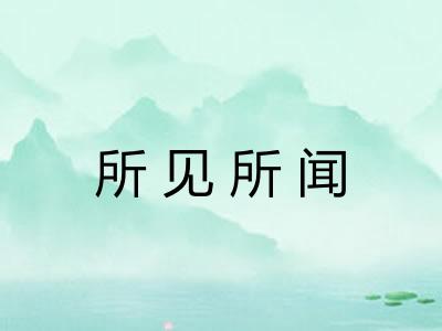 所见所闻